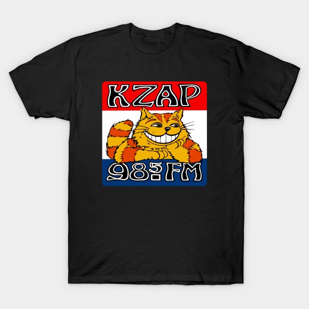 KZAP Radio Station T-Shirt by The Lisa Arts